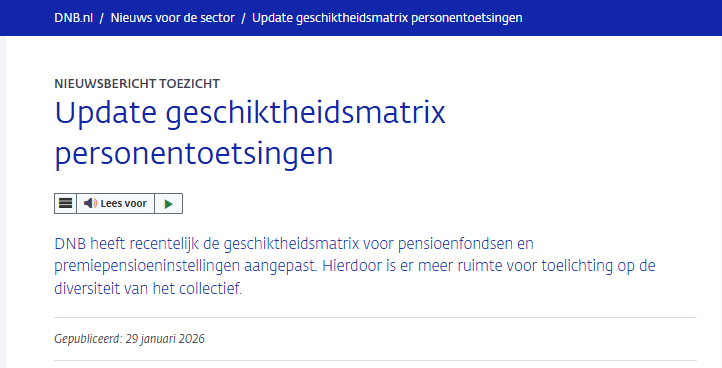 Aanpassing geschiktheidsmatrix DNB – diversiteit explicieter verankerd